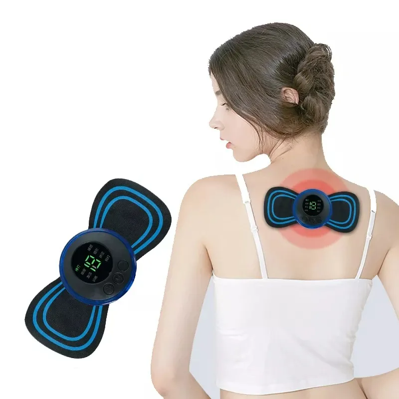 

Electric Cervical Muscle Relief Pain Relaxation Shoulder Neck EMS TENS Machine Electrode Pads Electronic Pulse Massager