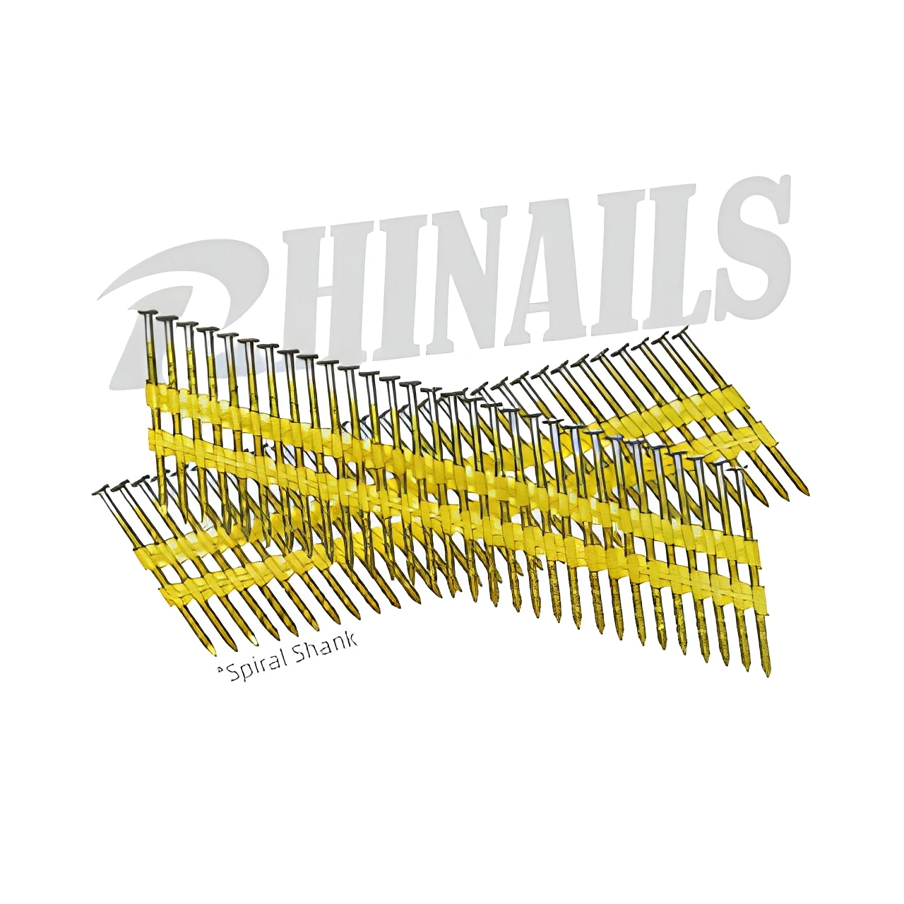 Rhinails 21-degree plastic collated framing nails with spiral shank