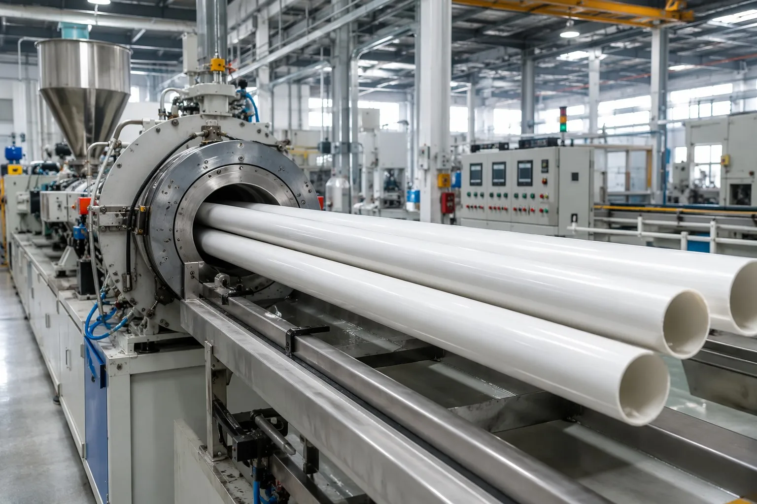 PVC pipe extrusion production line with glossy surface finish