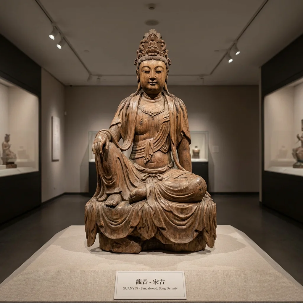 Hui-style Wood Carving Scholar Motif