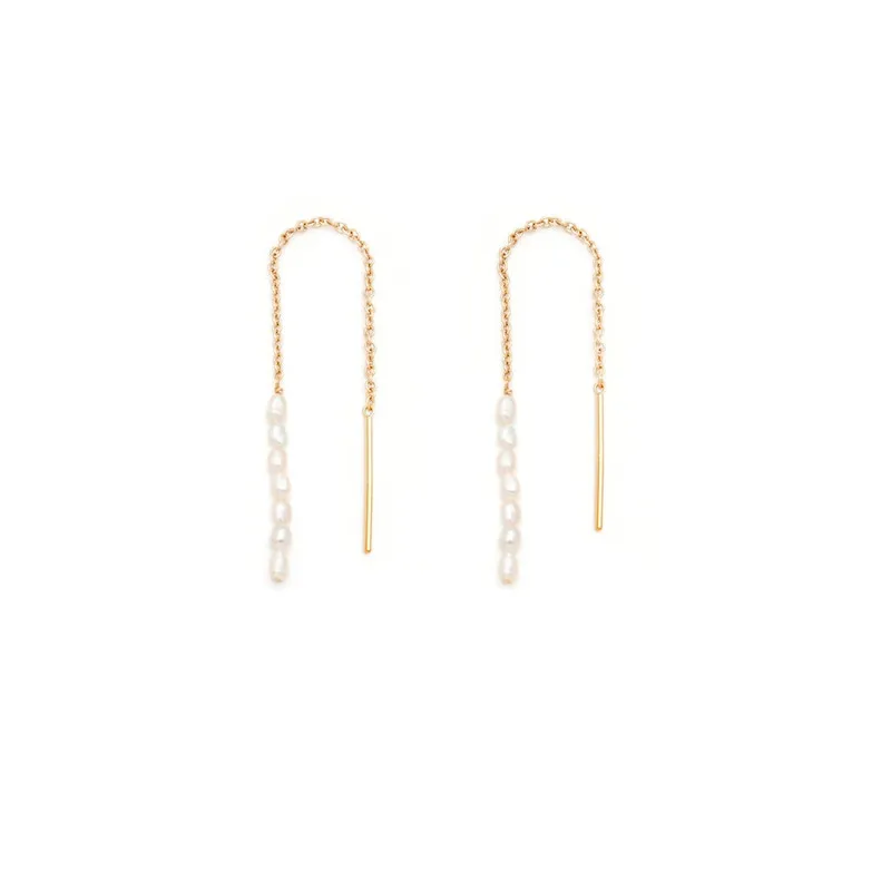 

QLEESI Fancy Kawaii Non Tarnish Jewelry Ear Wires Nature Stone Fresh Water Pearl Earrings 925