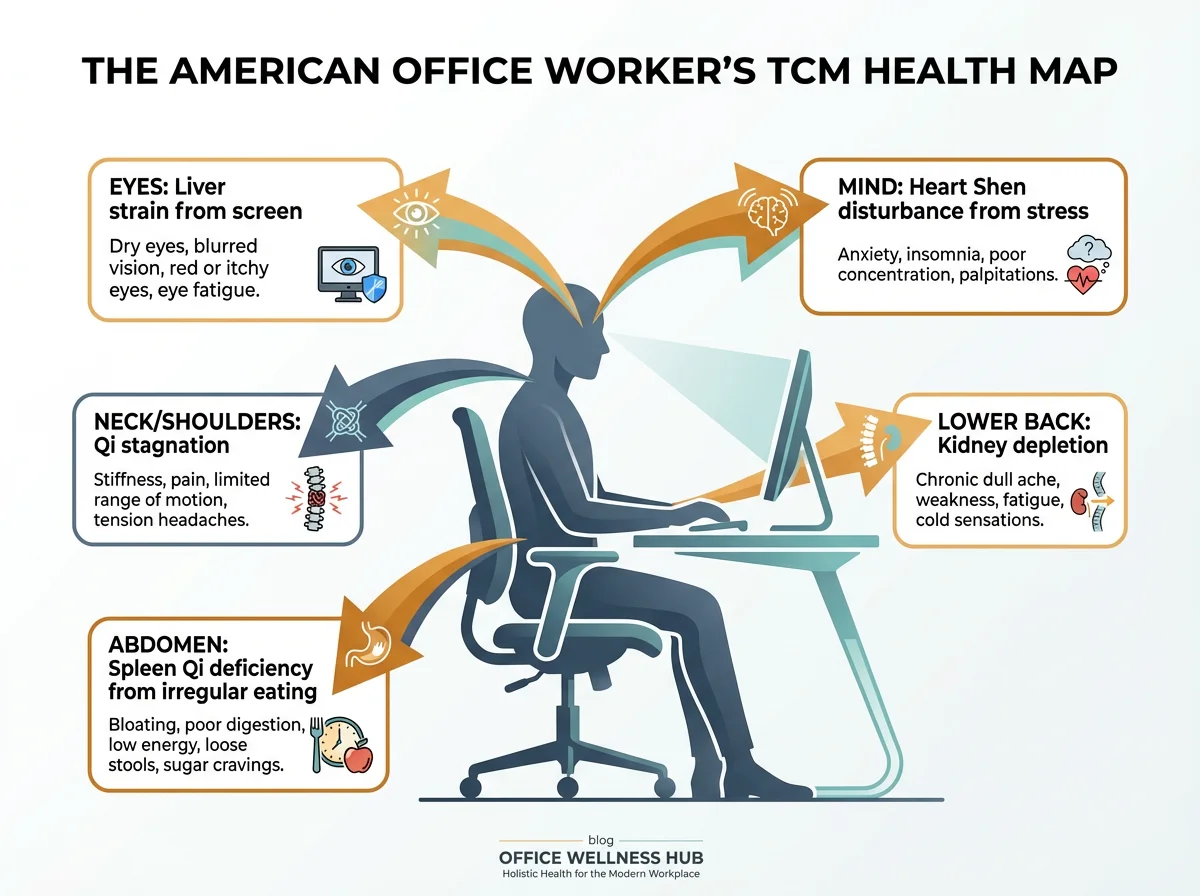 The American Office Worker's TCM Health Map