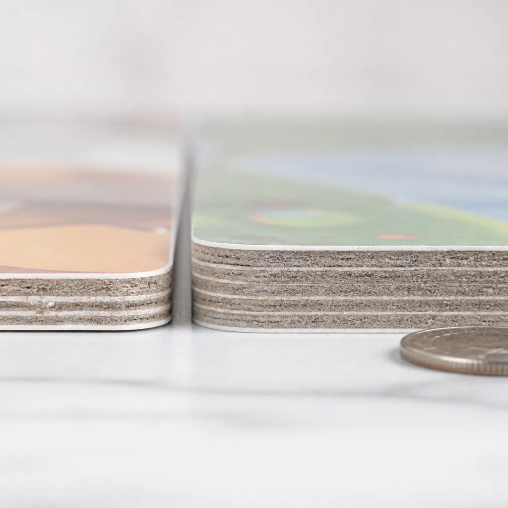 Multi-layer board book paper thickness comparison for cost-effective printing