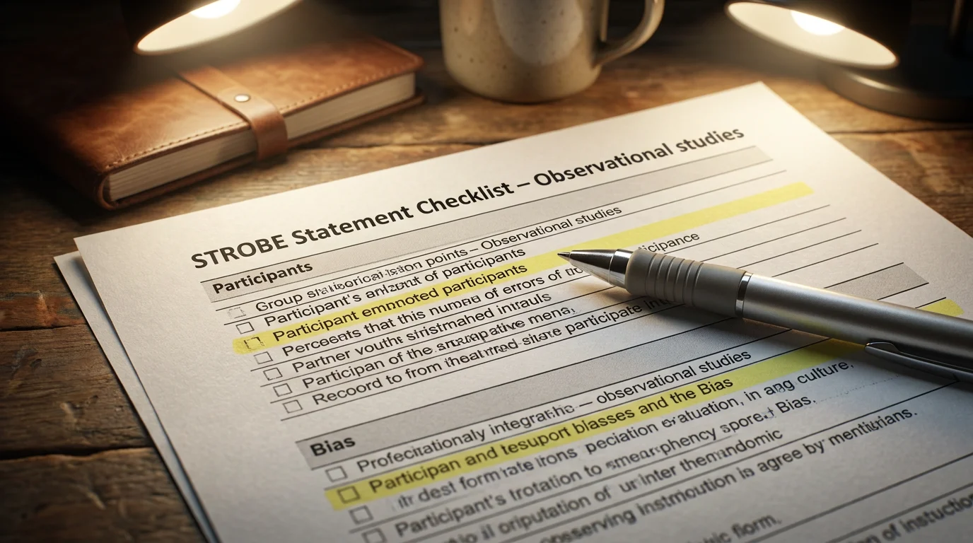 Close-up of the STROBE Statement Checklist