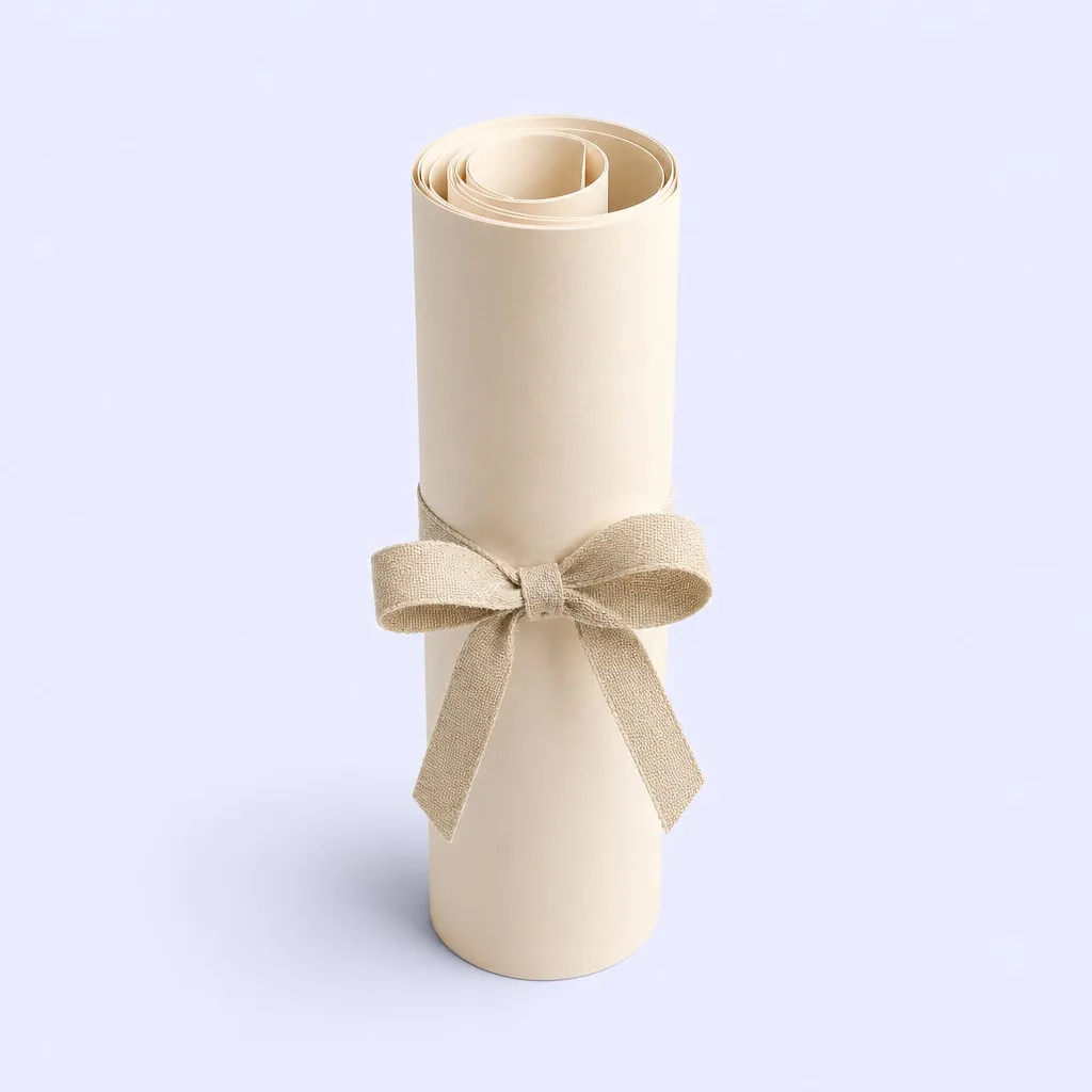Custom poster gift roll with ribbon