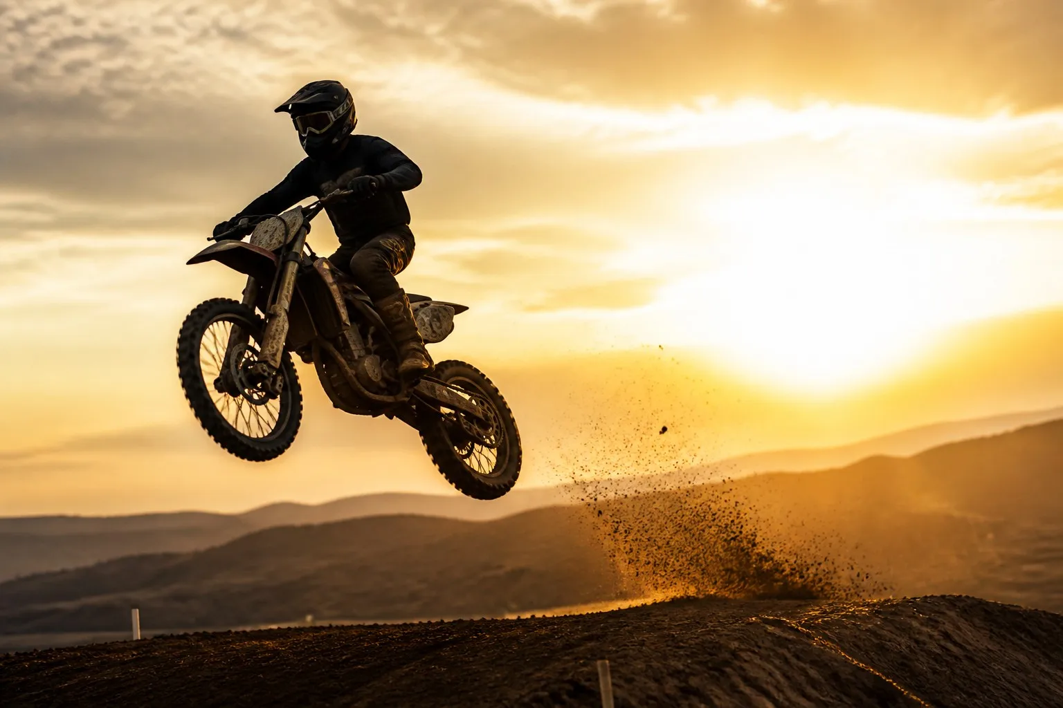 Electric Dirt Bike Jump Action