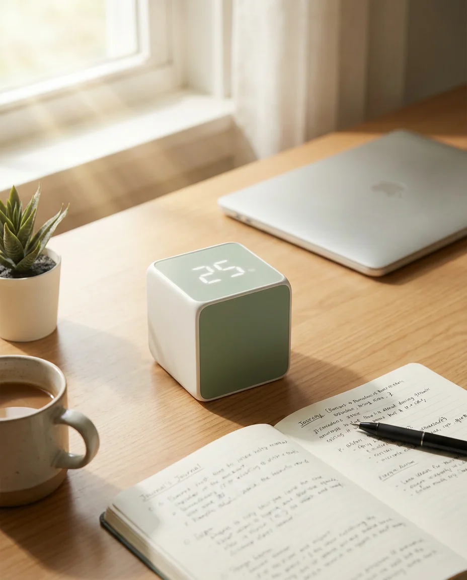 Flowcube on a study desk