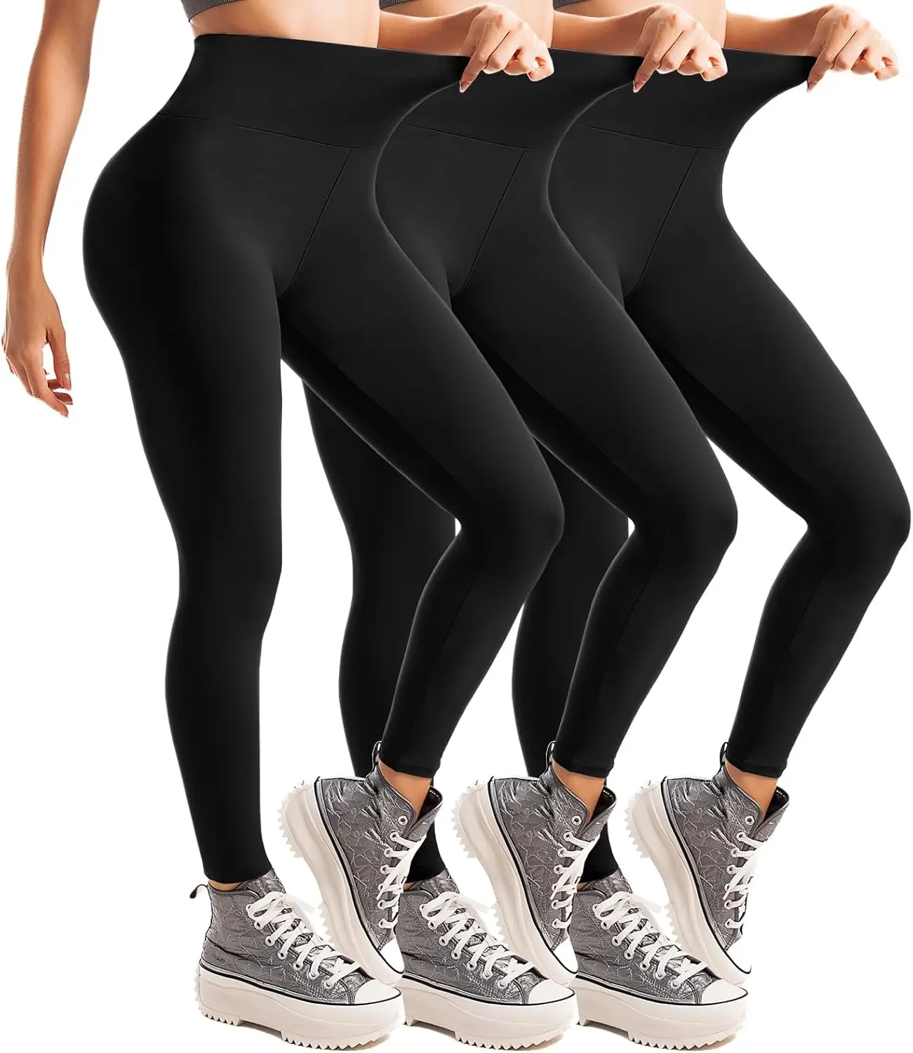 High-Waisted Four面弹力Yoga Pants