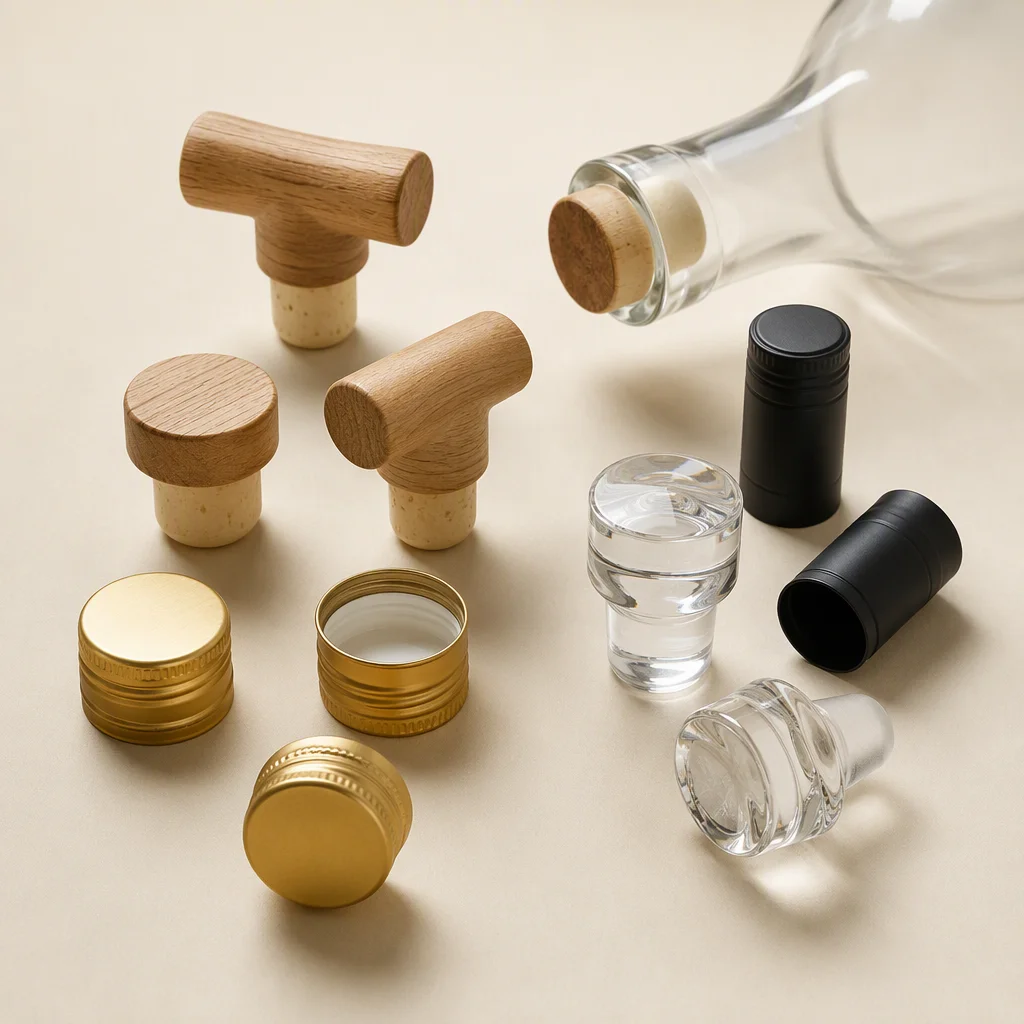 Closures & packaging represented in Ruisen storefront imagery