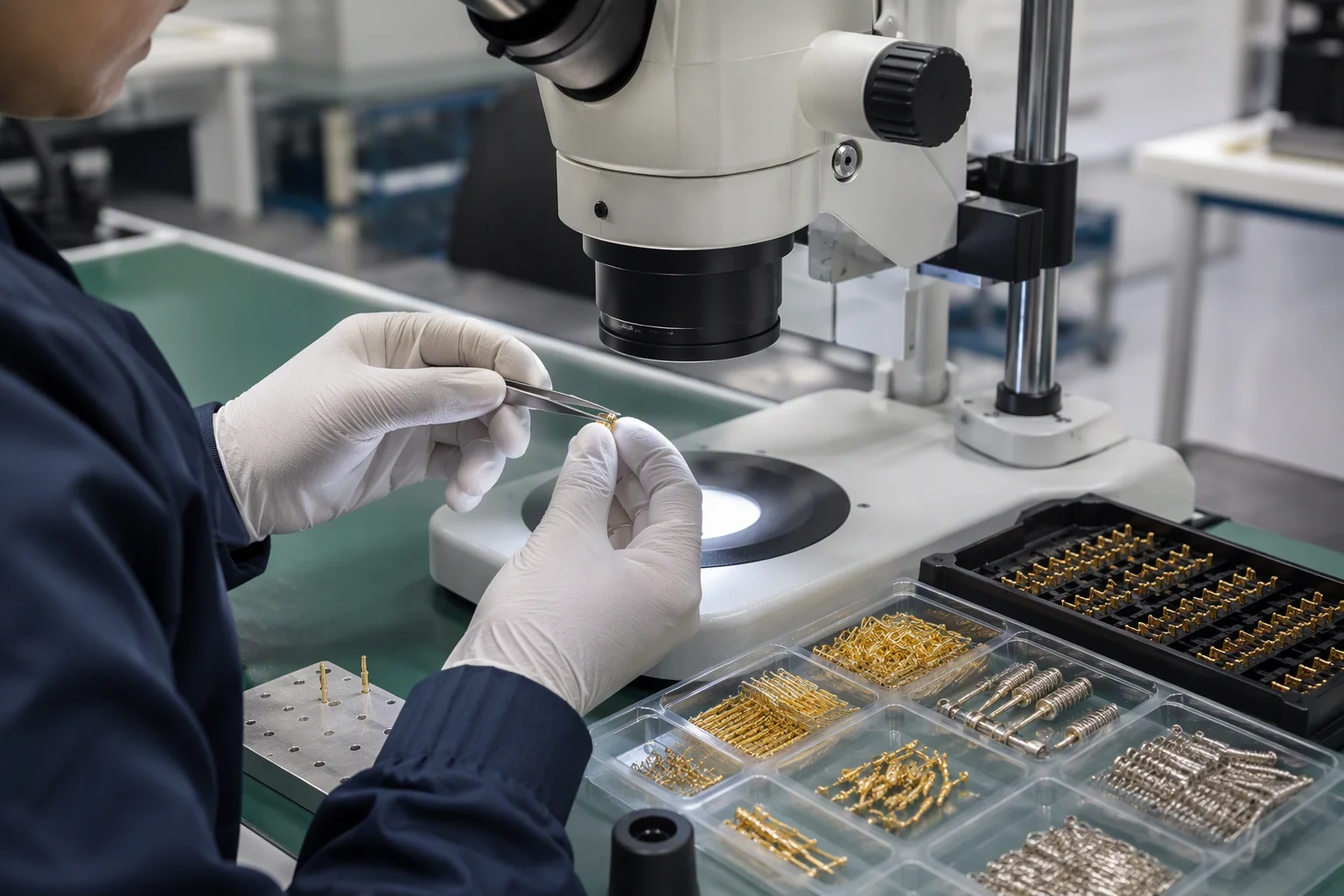 Gold-plated beryllium copper manufacturing and inspection