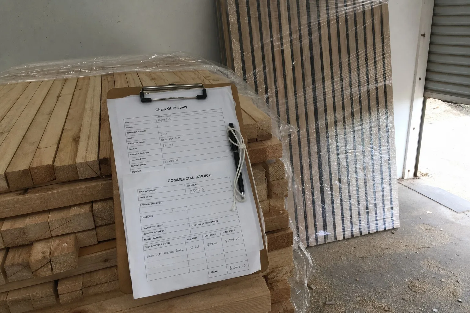 FSC responsible sourcing and acoustic panel certifications