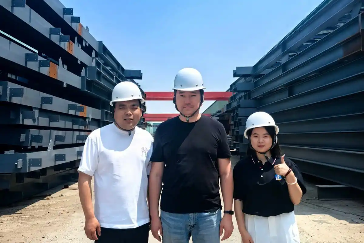 International customer visit at Zishenlong steel structure manufacturing facility 6