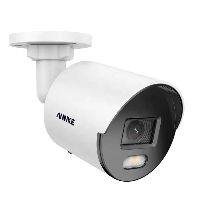

ANNKE NightChroma 5MP POE IP Security Camera True Full Color Night Vision IP67 Outdoor CCTV Camera Support One-way Audio