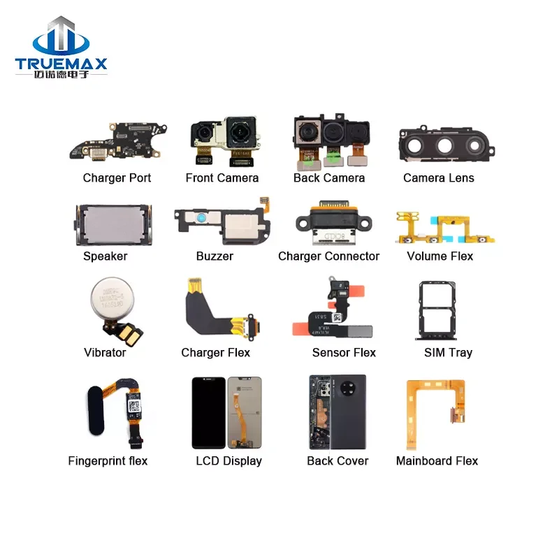 

Spare Parts for Huawei Back Front Camera Lens Mobile Phone Charger Connector Port Flex Sensor Mainboard Speaker Buzzer