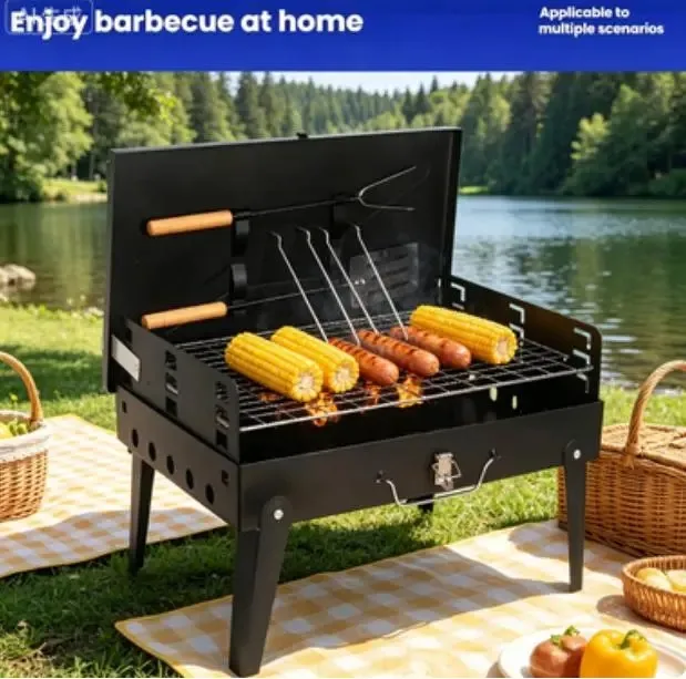Portable Charcoal BBQ Grill Lifestyle View