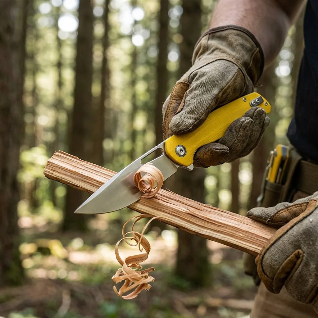 Survival Knife in Use
