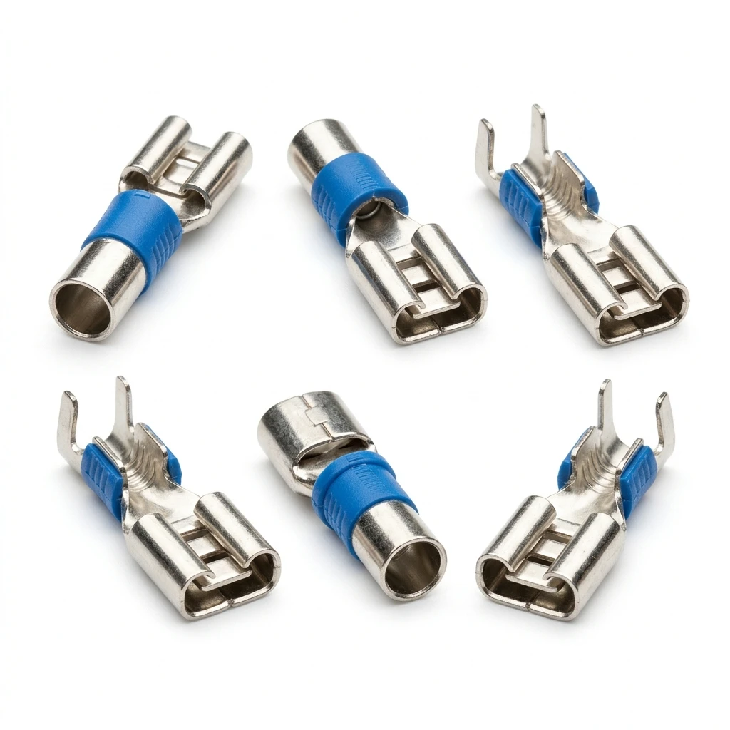 High-Conductivity Brass Tin-Plated Female Crimp Terminal for Auto Wire Harness High-Conductivity Brass Tin-Plated Female Crimp Terminal for Auto Wire Harness