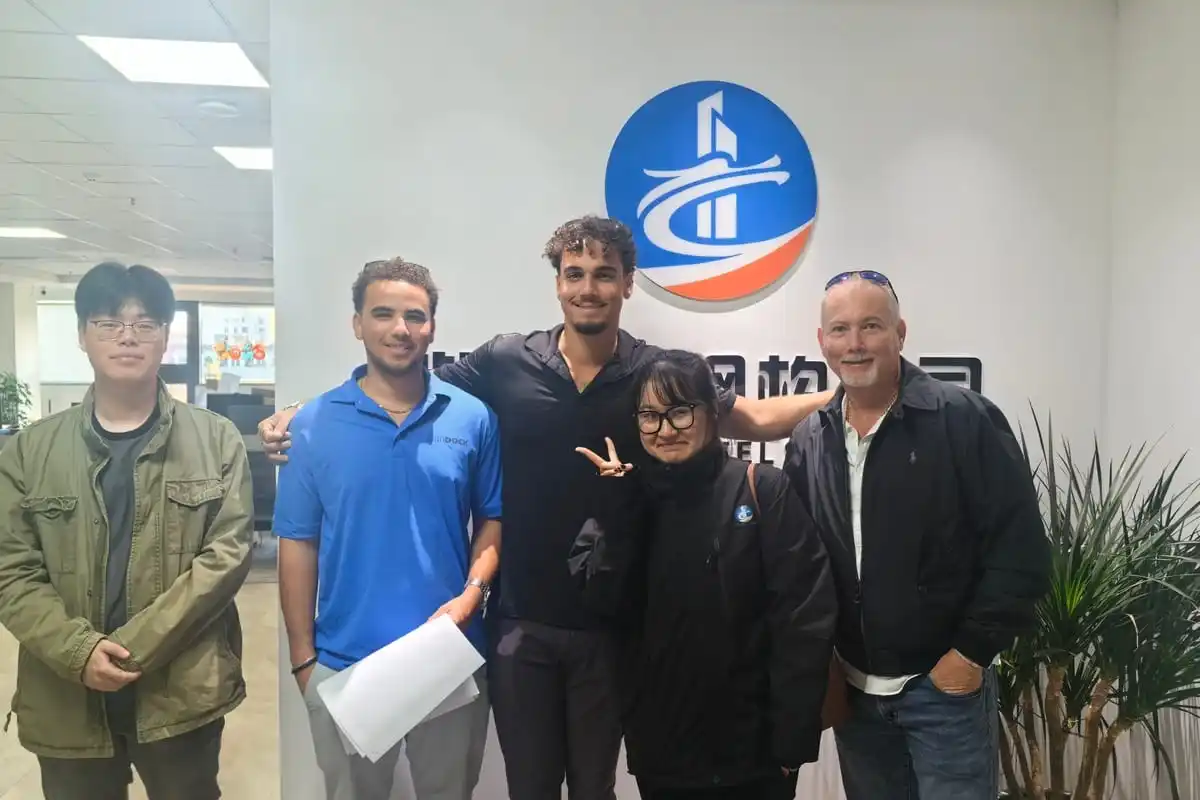 International customer visit at Zishenlong steel structure manufacturing facility 1