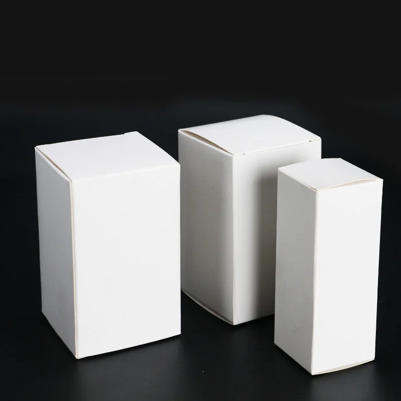 White Kraft Paper Packaging Box Recyclable Cardboard Box Suitable for Small Business Packaging