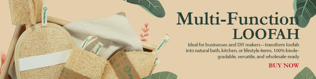 Multi-Function Loofah - Ideal for businesses and DIY makers—transform loofah into natural bath, kitchen, or lifestyle items. 100% bio-degradable, versatile, and wholesale-ready. Click to explore