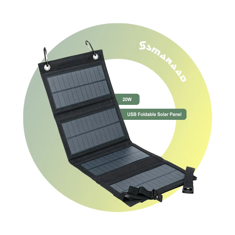 SMARAAD Mini Solar Panels 60W 50W 30W Outdoor Waterproof Charging Usb 5V Charger Portable Foldable Solar Panels