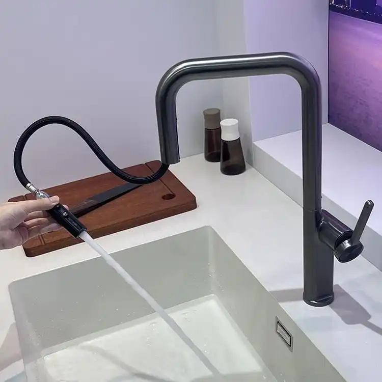 gunmetal-pull-out-sink-faucet-breakdown