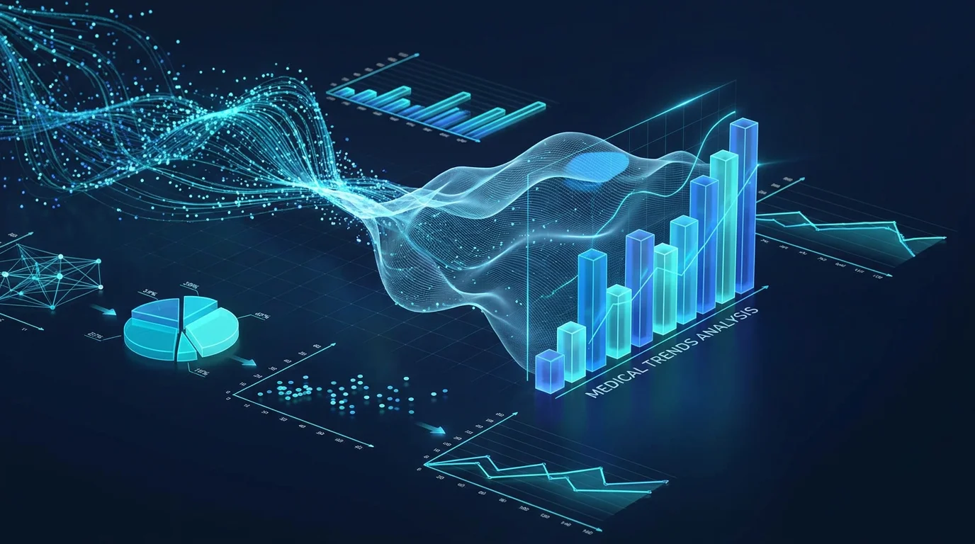 Professional 3D visualization of complex medical data points