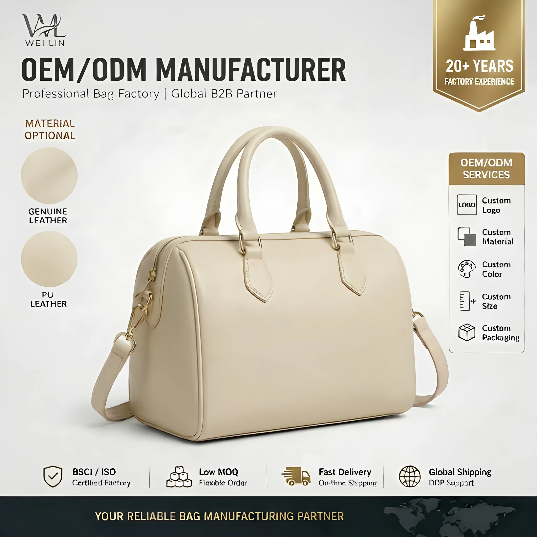 Vegetable Tanned Leather Lock Bucket Bag