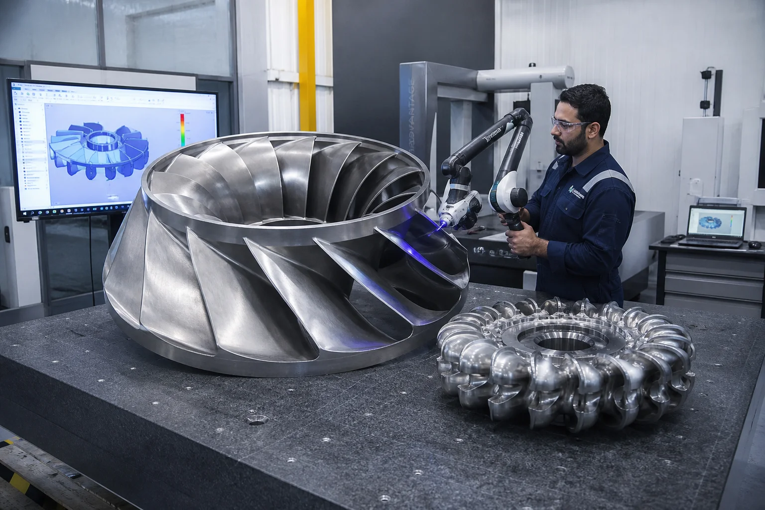 Precision-cast 13Cr-4Ni stainless steel Francis hydro turbine runner and Pelton bucket wheel