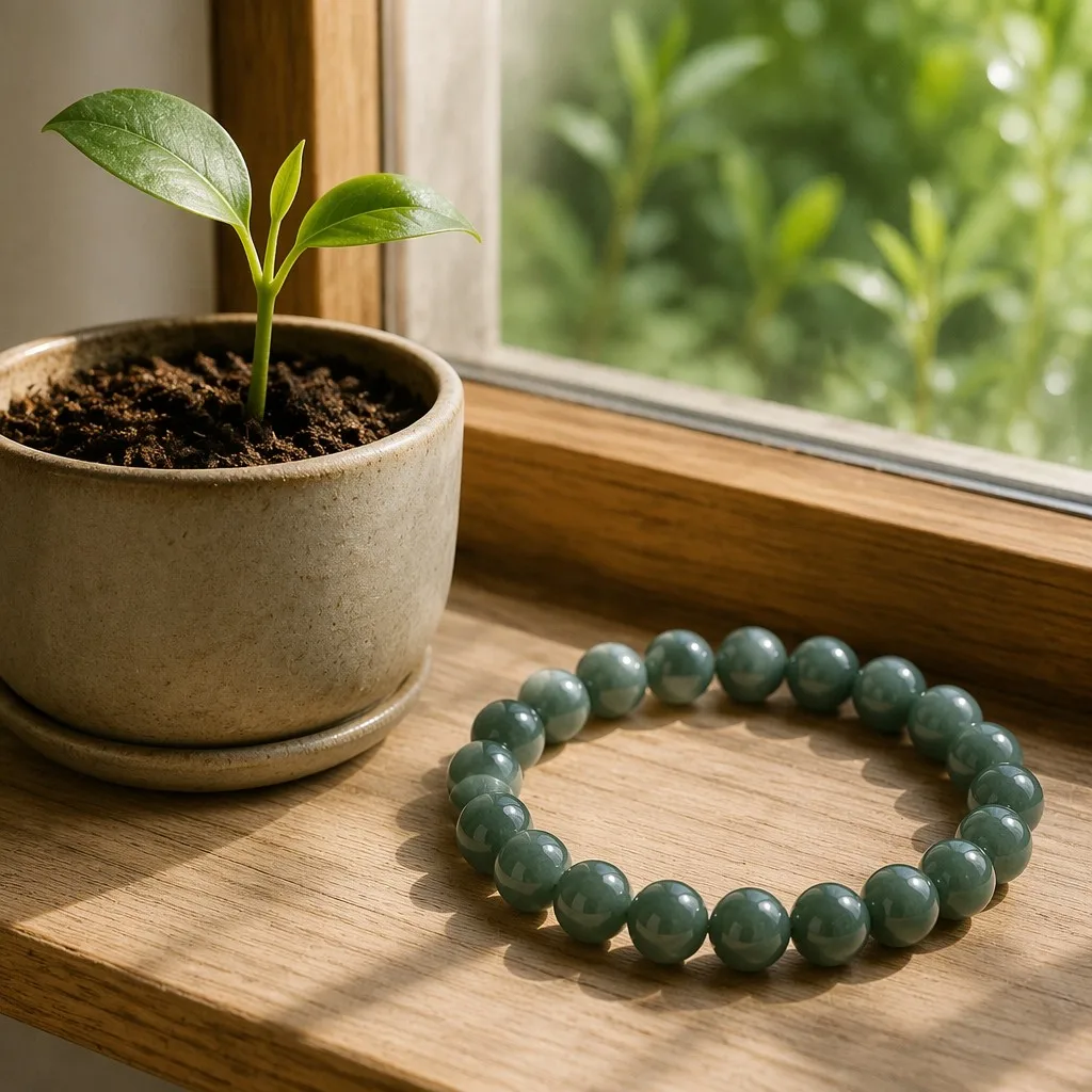 The New Bloom on a wooden windowsill with a new sprout