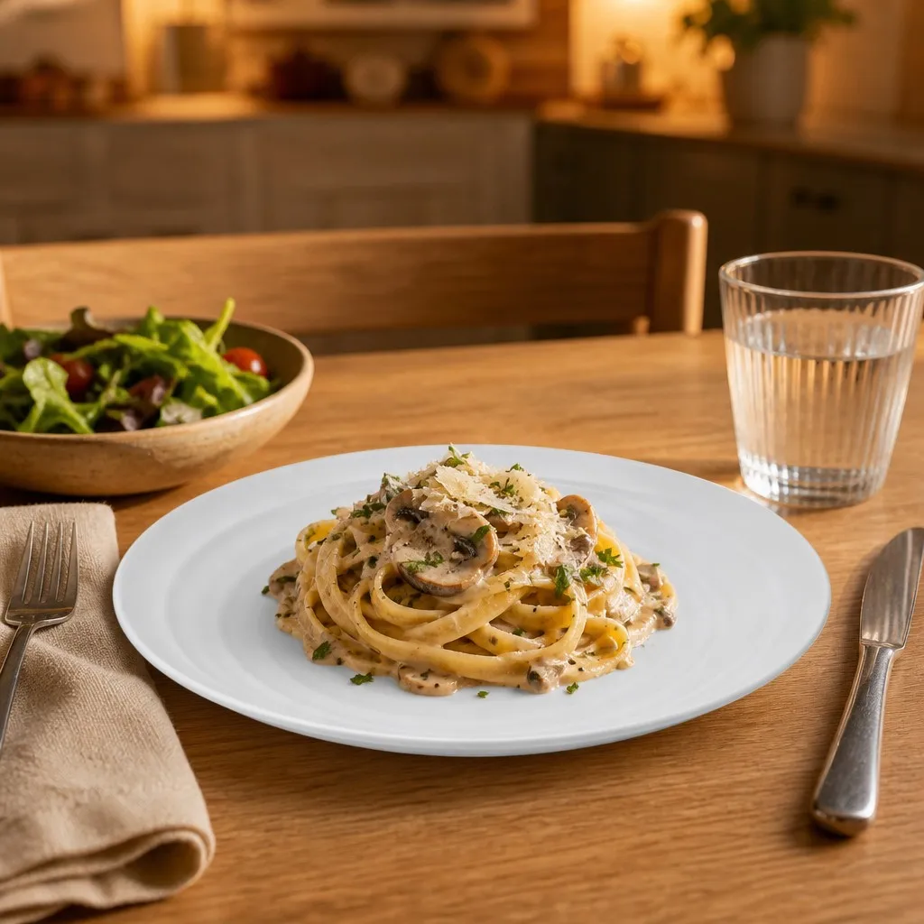 Family pasta scene