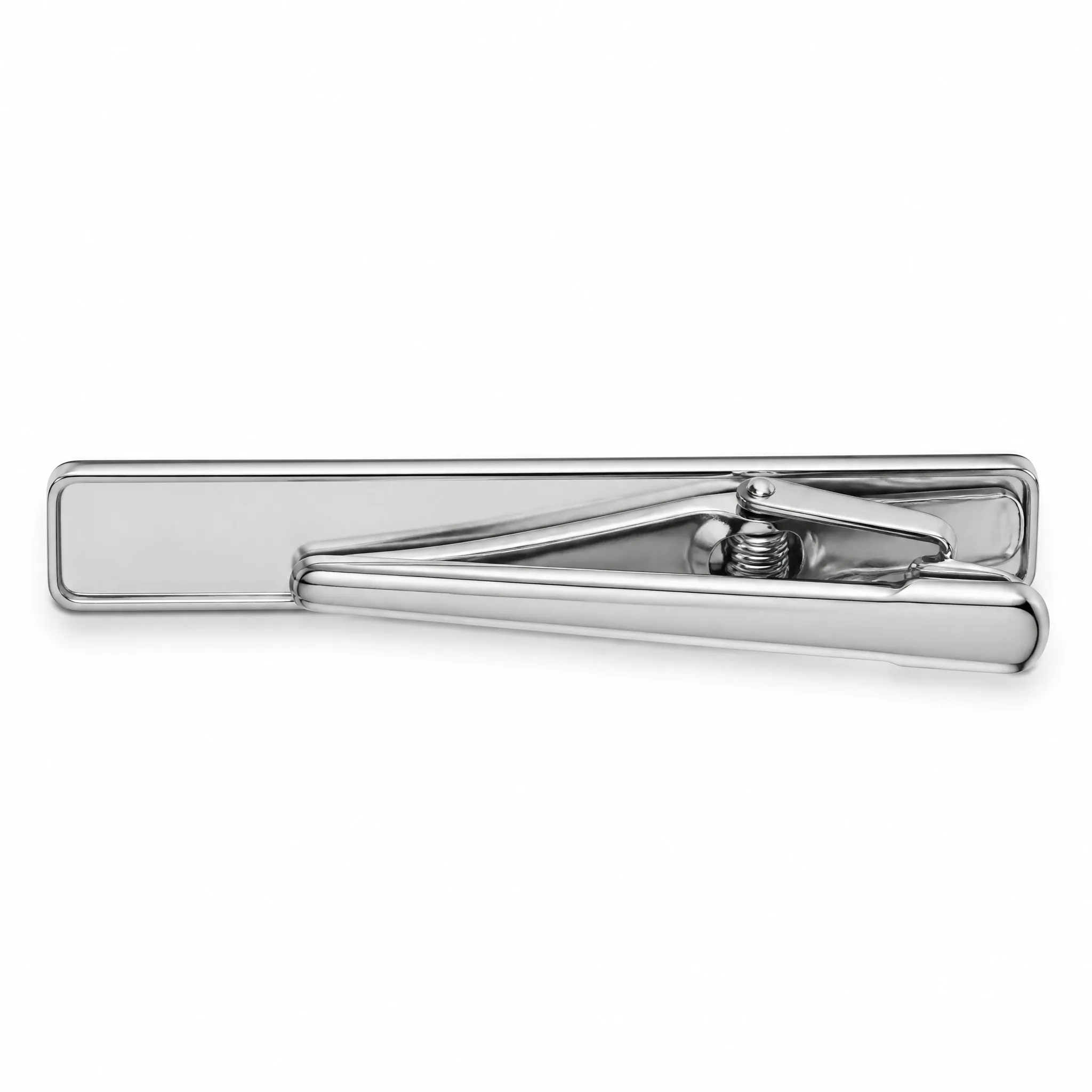UV printed tie clip back spring clip mechanism