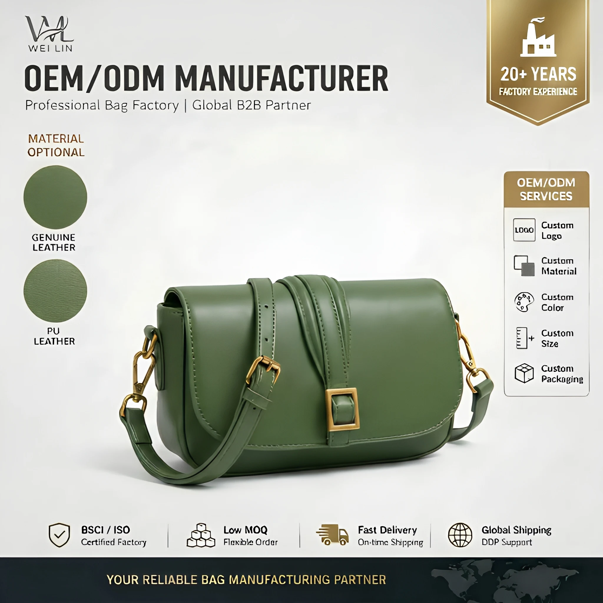 Cross-Border Women's Spring New Fashion Shoulder Crossbody Bag Retro Single Metal Bead Detail Urban Bag Cotton Zipper