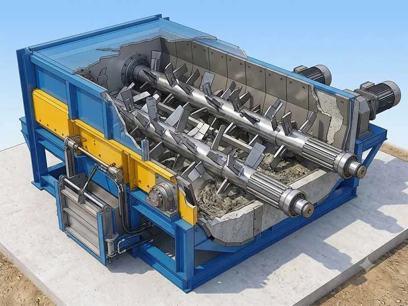 Twin Shaft Concrete Mixer Structure Design Twin Shaft Concrete Mixer Structure Design