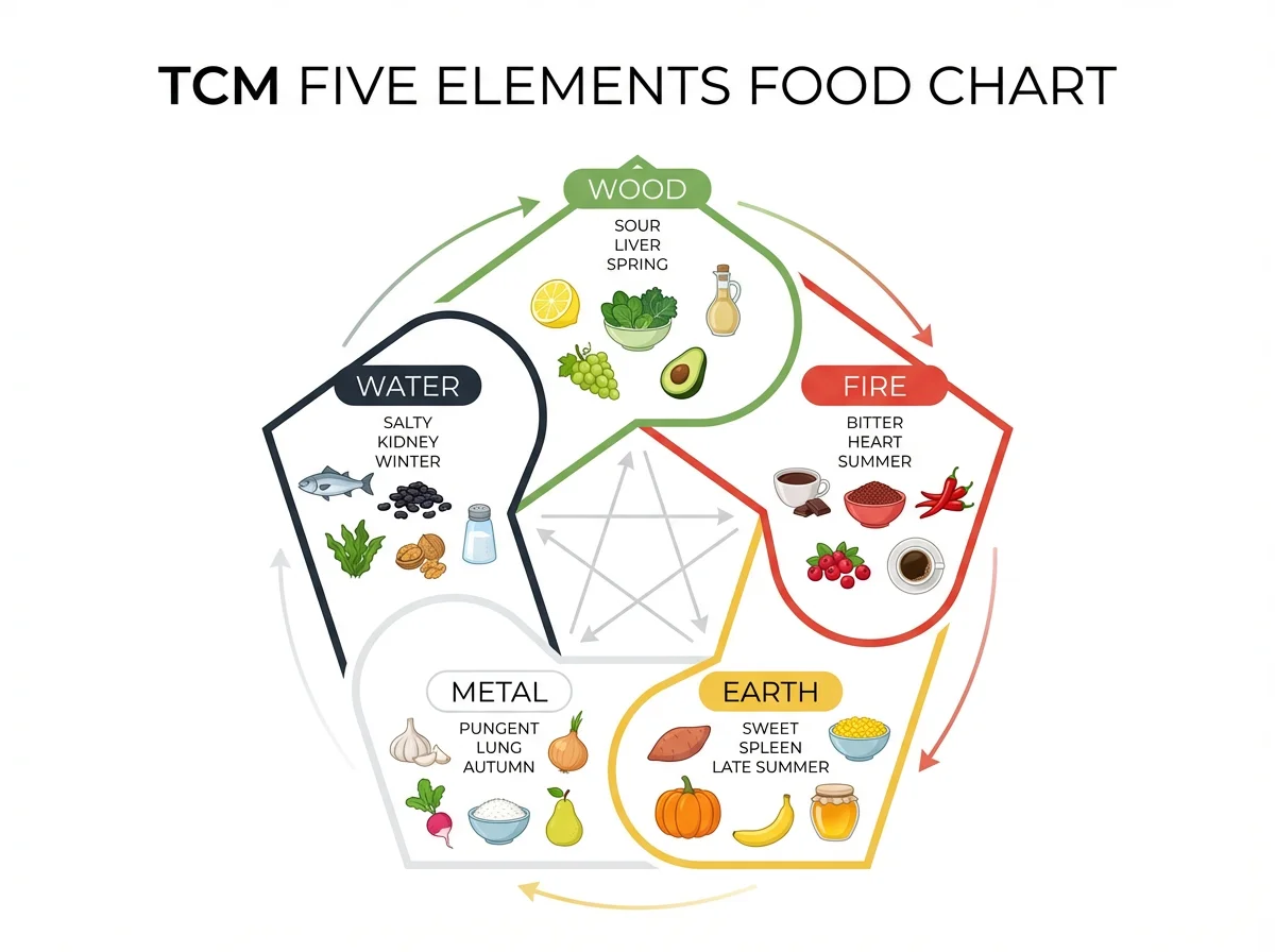 TCM Five Elements Food Chart