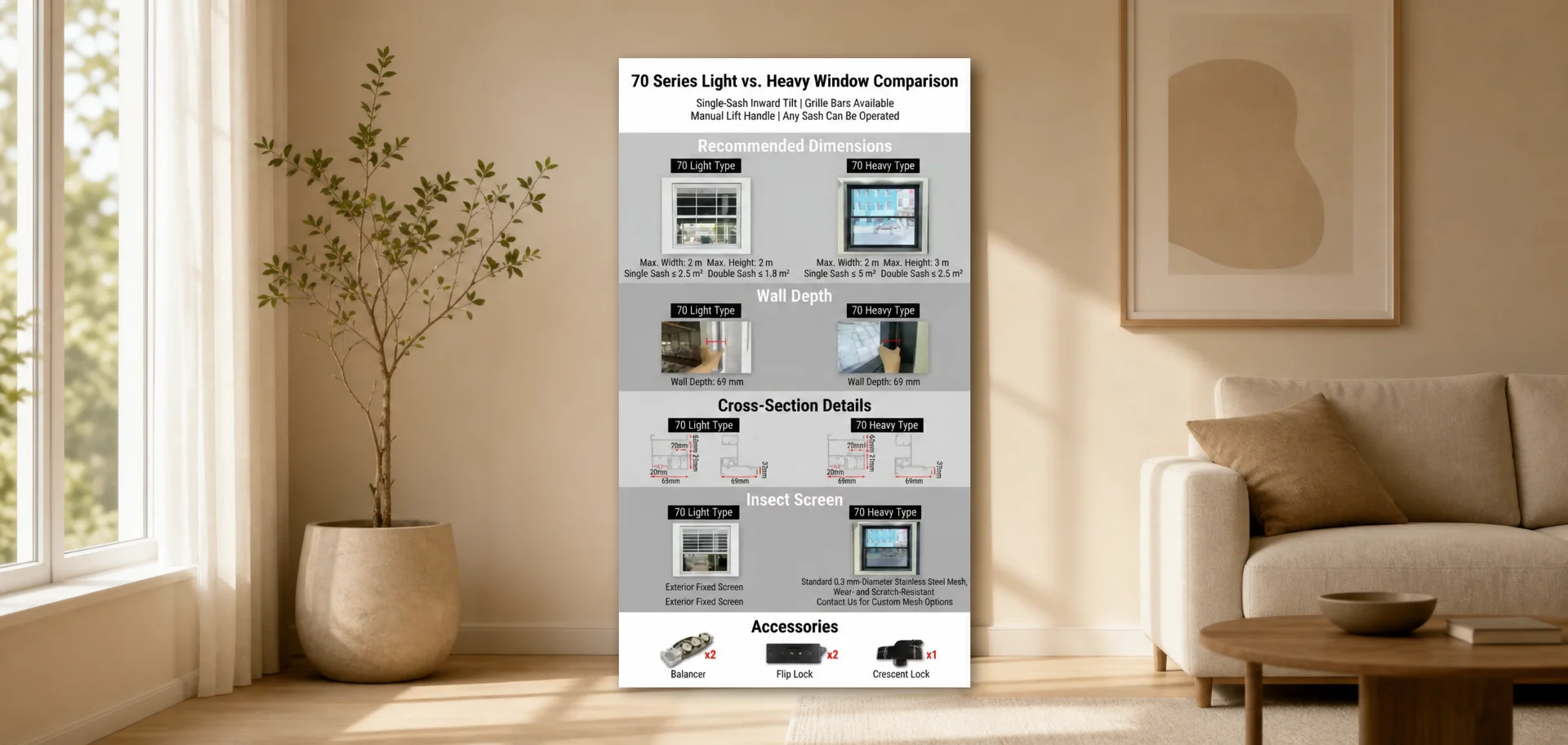 70 Series Sliding Windows Zturnbuilder 70 Series sliding window Light and Heavy comparison
