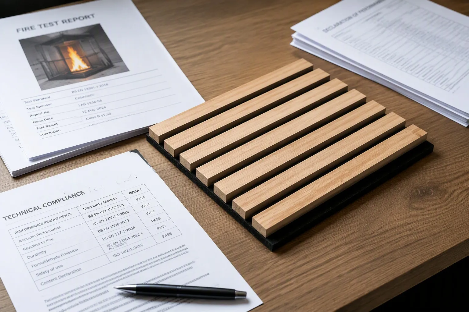 safety reports for acoustic panels for schools and classrooms
