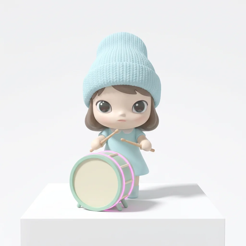 Nara Style Drumming Girl