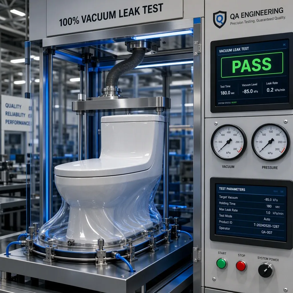 100% Vacuum Pressure Leak Testing for Bathtubs