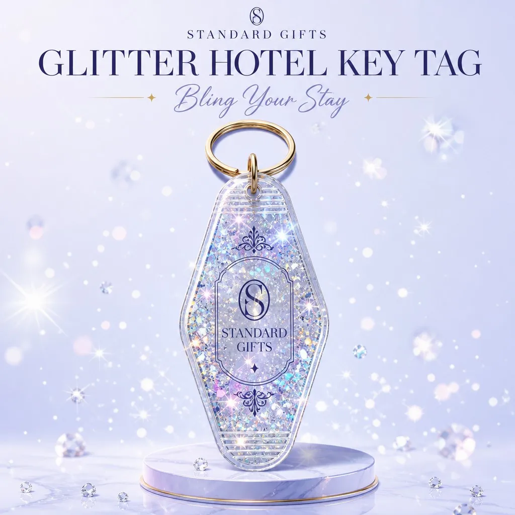 Glitter Hotel Key Tag opening