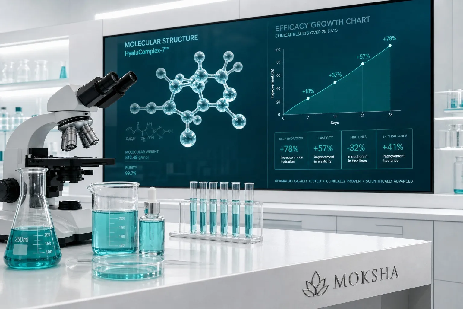 Skincare Formulation Science: Molecular R&D and clinical efficacy data