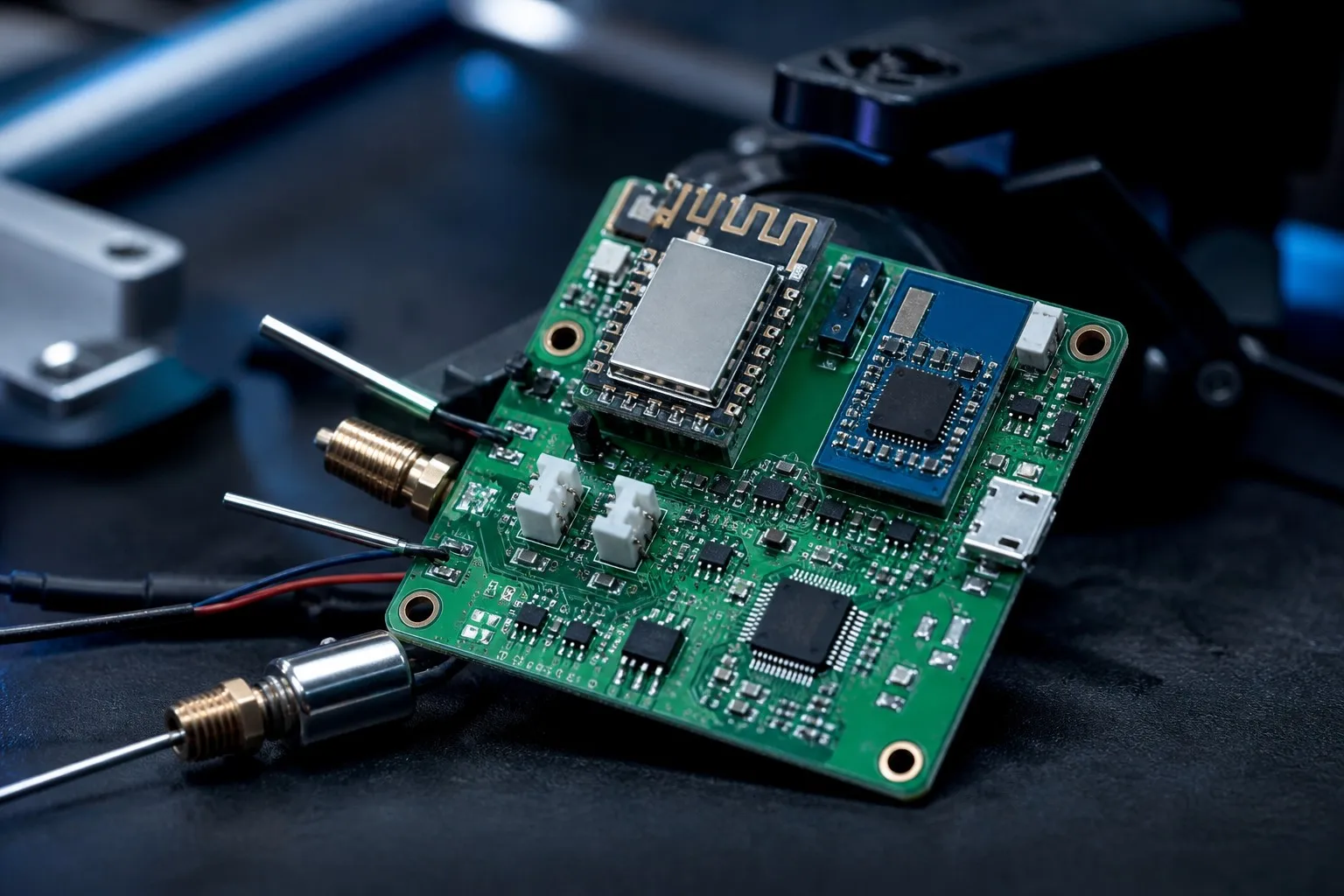 Sensing and connectivity platform PCB with Wi-Fi and Bluetooth modules