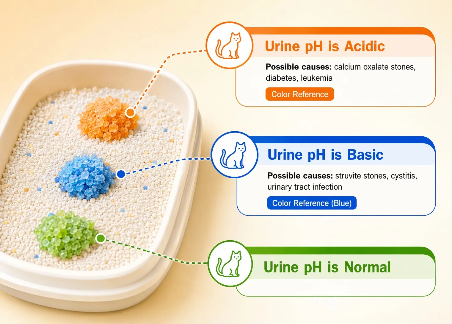 Health monitoring cat litter