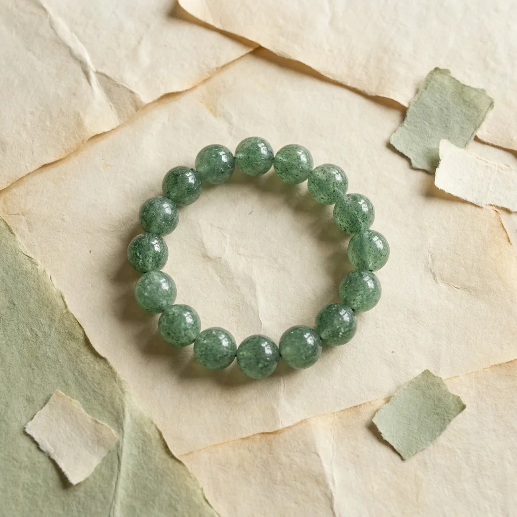 Green Strawberry Quartz bracelet lifestyle styling