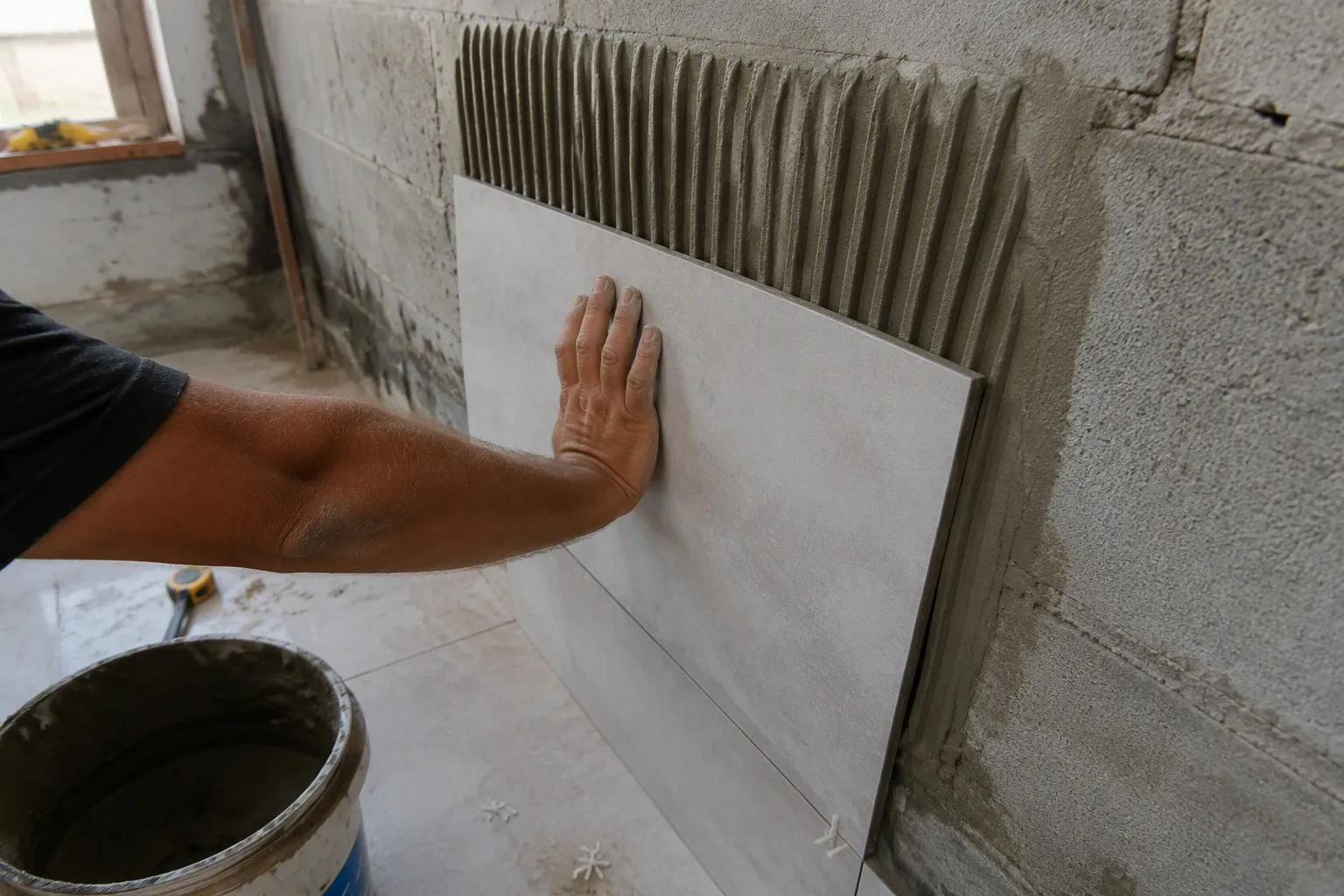 HPMC water retention in tile adhesive application