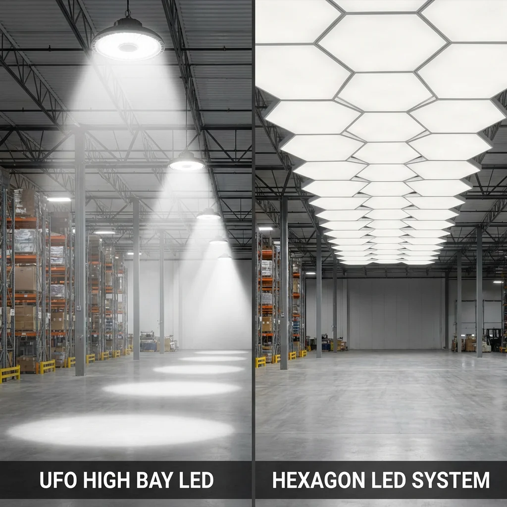 UFO High Bay vs Hexagon LED Lighting Comparison
