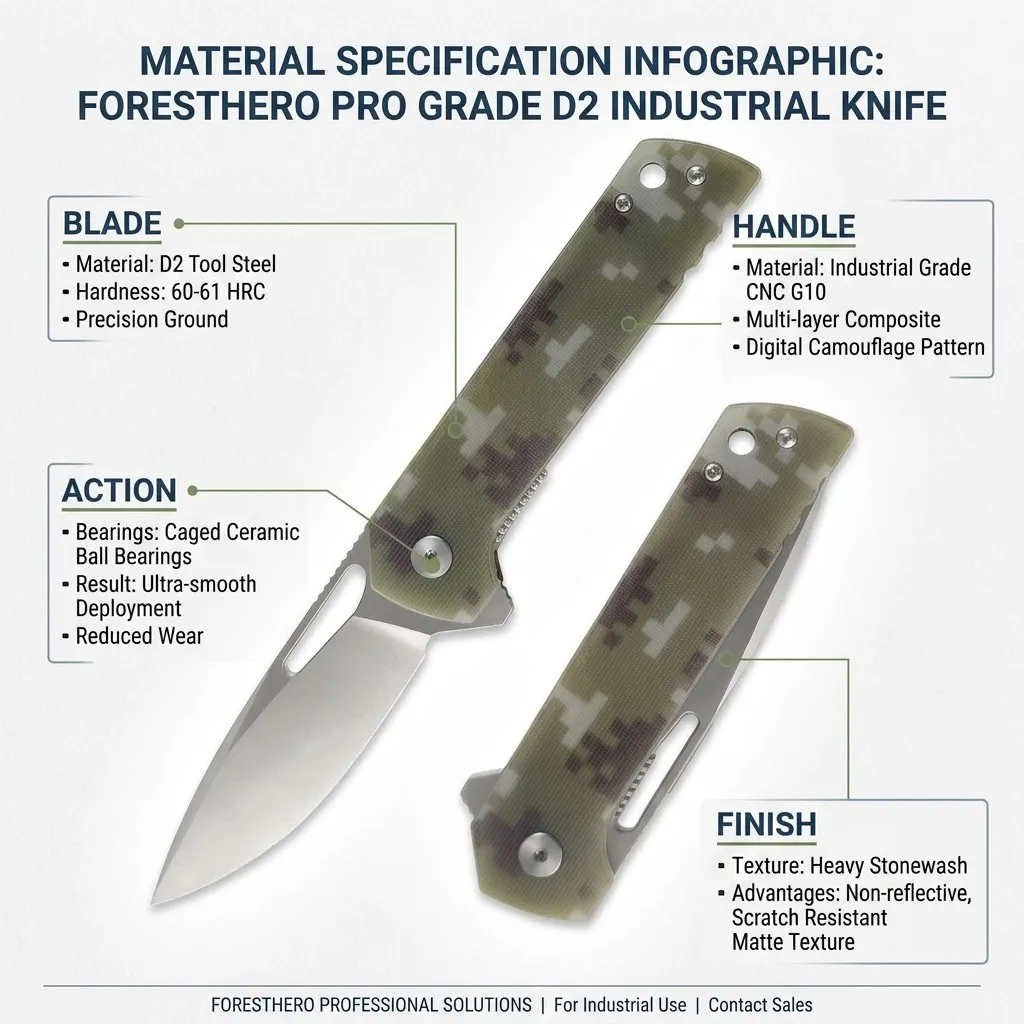 D2 Steel and G10 Specs