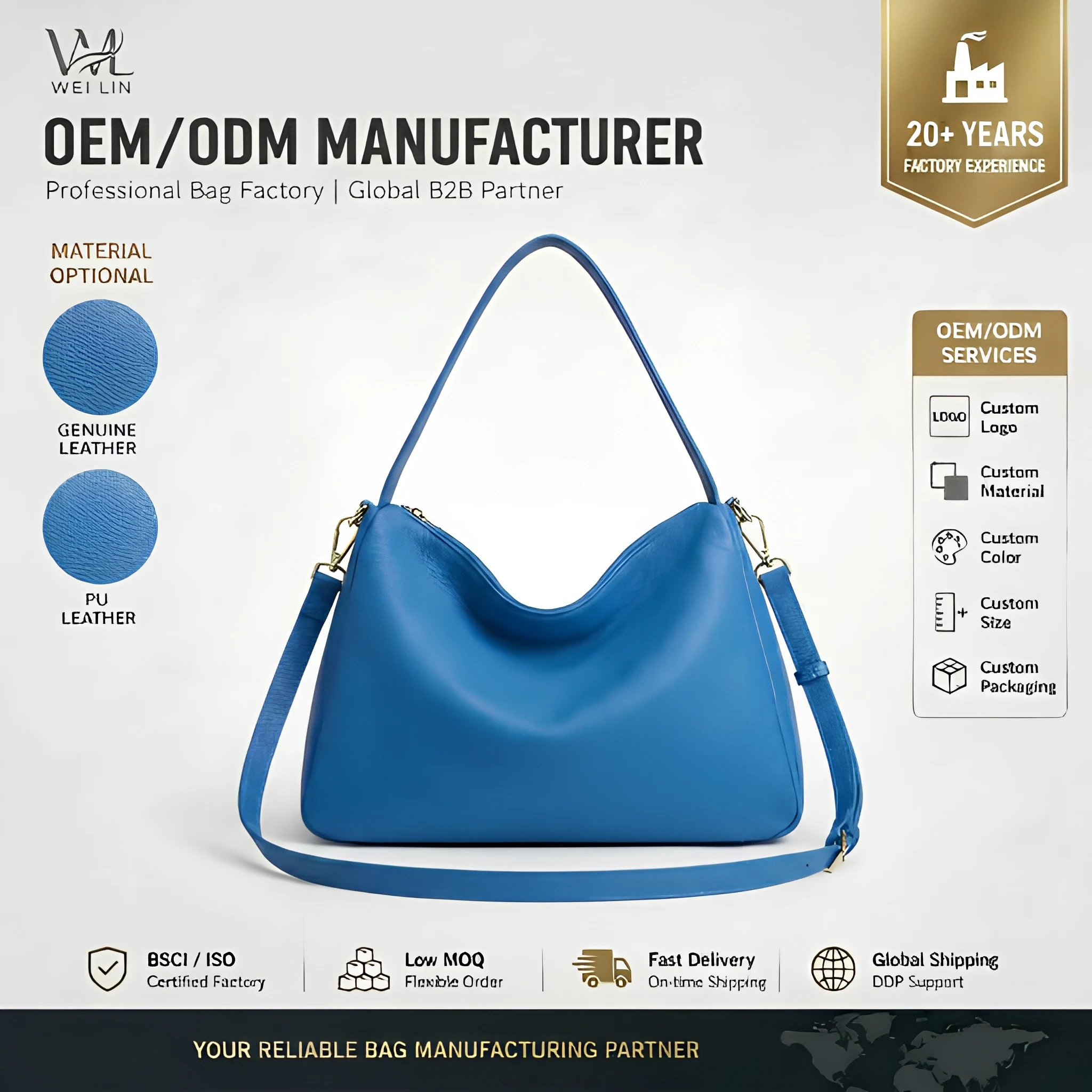 Vegetable Tanned Leather Shoulder Pillow Bag