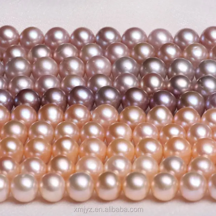 

Certified ZZDIY008 Aaa1 Freshwater Pearl Strand 7-8Mm Powder Purple Round Beads Semi - Finished Pearl Accessories