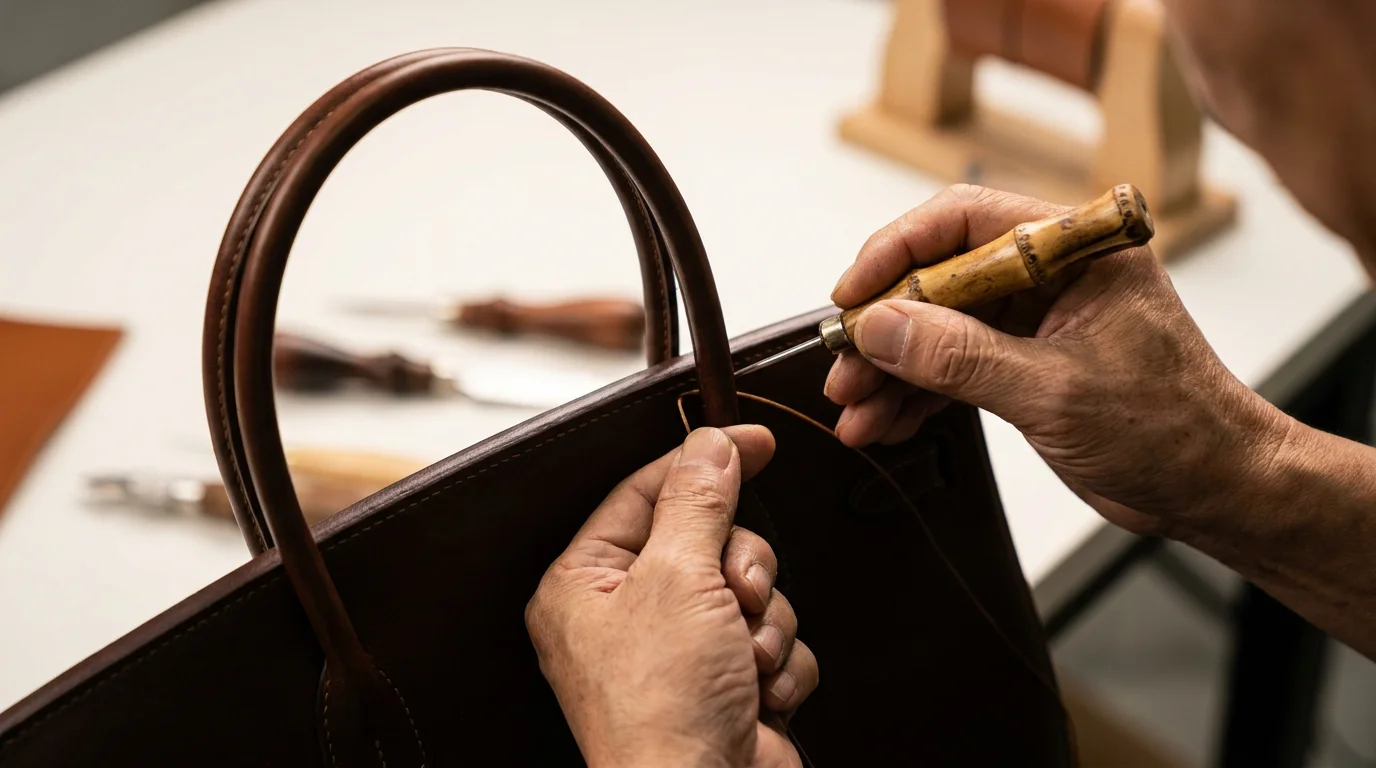 Master Artisans Crafting Luxury Handbags in Guangzhou